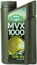 МОТОЦИКЛЕТНО МАСЛО ЗА 4ТАКТОВИ ДВИГАТЕЛИ YACCO MVX 1000 10W-50 1L